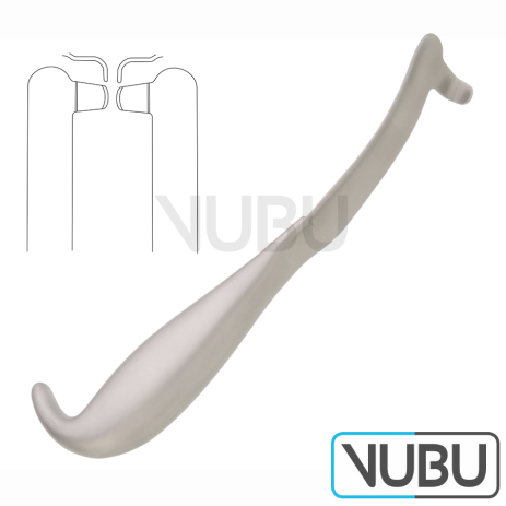 BAUER intraoral retr. right hk. 21cm/8¼ 26.5mm / 16mm for Left Cheek
