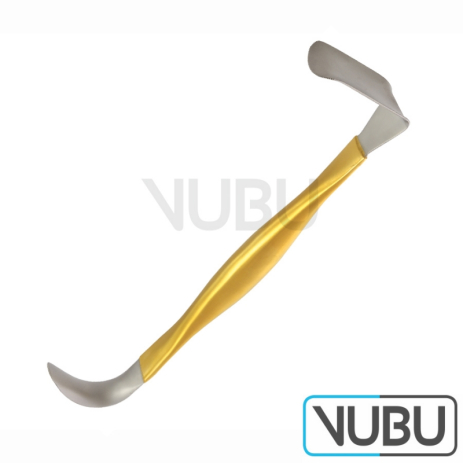 Breast Retractor, double-ended, serrated, curved blade 20 mm x 60 mm, straight blade 34 mm x 70 mm, length 9”/23 cm (copy)