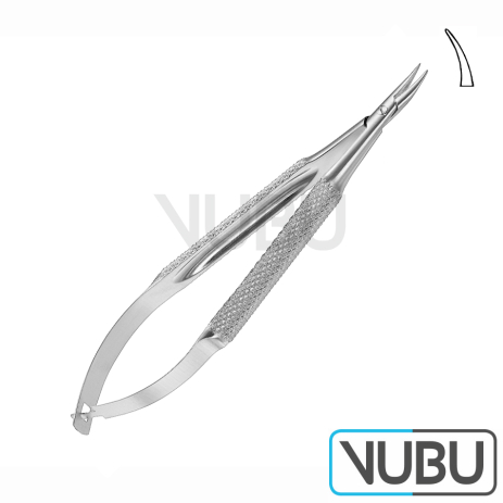 BARRAQUER MICRO NEEDLE HOLDER CURVED 14,0CM