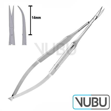 DISSECTION MICRO SCISSORS CURVED BL-BL 11,0CM