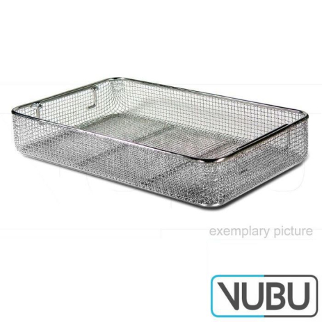 3/4 stainless steel wire basket 405mm x 255mm x 70mm curl, braid