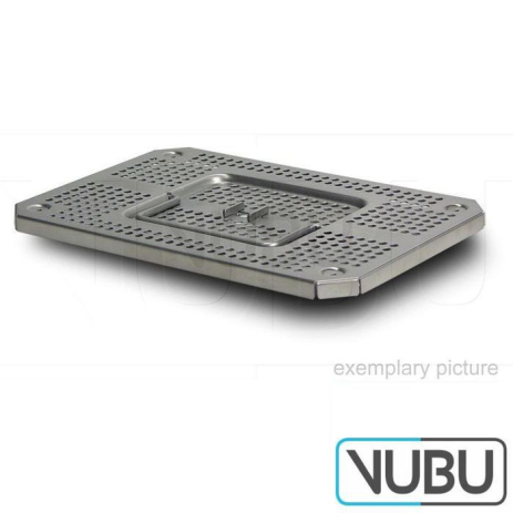 1/2 lid strainer basket 255mm mm x 245mm with closure, quiver d = 5.50 TB
