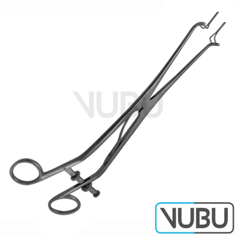 KOGAN Endospekulum Laserbeschichtet mit skalierter Sperre und Fixierschraube breit 6x23mm 28cm
