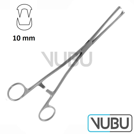 MUSEUX Tenaculum Forcep 2x2 teeth 10mm 24 cm