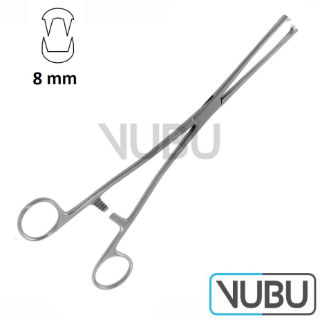 MUSEUX Tenaculum Forcep 2x2 teeth 8mm 24 cm