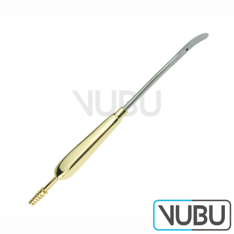 DANIEL Suction Scalp Elevator, with a hole, slightly curved, Blade width 8 mm, Length 10-1/4 26,0 cm