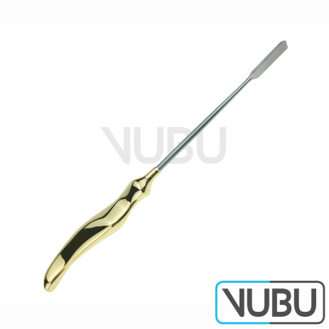 SHAPER/LANGENBECK Frontoglabellar Dissector, straight, Blade Width 10 mm, Length 10-1/2”/ 26 cm, with Ergo handle
