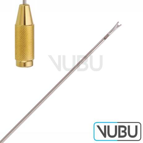 TOLEDO Liposuction Cannula - Fork shaped - rounded tips - one central hole - Cannula - Diameter Ø 3 mm - working length 10 - 25 cm