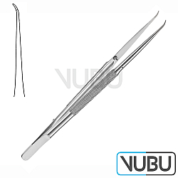 KNÜPFPINZETTE 0,3MM GEBOGEN 18,0CM