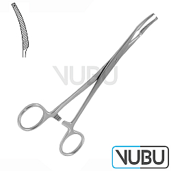 MIKULICZ PERITONEUM KLEMME 1X2 ZÄHNE 18,0CM