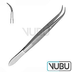 SPLITTER PINZETTE MIT STIFT GERIEFT GEBOGEN 8,0CM