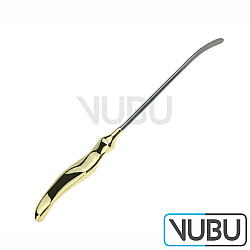 DANIEL (SHAPER) Endoforehead/Skalp Elevator, 1/4 gebogen, Blatt rund, Breite 7 mm, Länge 10-1/4”/ 26 cm, mit Ergo-Griff, starr