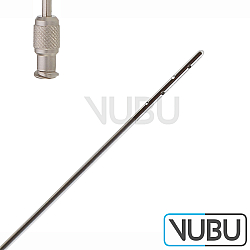 Fettabsaugungs - Liposuktion - Kanüle - 8 Löcher - für feine Gesichts Konturierungen - Luer-Lock Anschluss - Durchmesser Ø 2,0 mm - Drm.Löcher Ø 1,0 mm - Arbeitslänge 6'' - 15 cm
