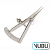 CASTROVIEJO calipers - Straight - Scale range 0 - 20 mm - working length 3-1/2 - 9 cm