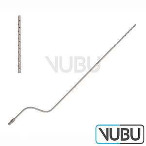 ENTNER Liposuction Cannula - Bayonet shaped - Luer-Lock connector - Diameter Ø 4.0 mm - Dia.Holes Ø 2.0 mm - Holes 22 - working length 8 - 20 cm