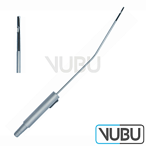 GASPAROTTI Liposuction Cannula - One central hole - width attached Handle - Diameter Ø 6 mm - working length 6 - 15 cm - curved down