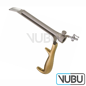 Sculpo Mammaplasty Retractor - width Endoscopic Channel and Stopcock - to hold 10 mm telescopes - Blade size 25 mm x 18 cm