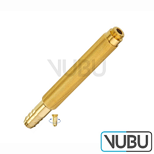 Handle for Cannula, with connection thread for Cannula, 360° rotatable hose connection diameter Ø 13 mm, Length 5¼”/13 cm, rotating