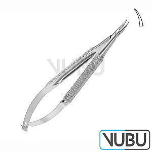BARRAQUER MICRO NEEDLE HOLDER CURVED 14,0CM