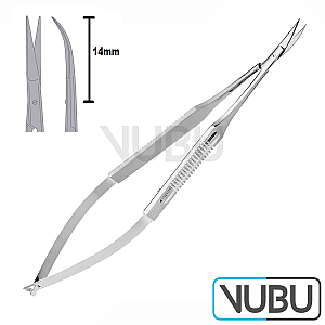 DISSECTION MICRO SCISSORS CURVED BL-BL 11,0CM