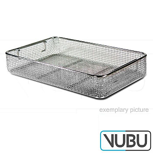 3/4 stainless steel wire basket 405mm x 255mm x 50mm curl, braid