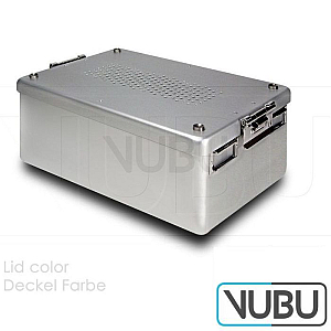 Container 310mm x 190mm x 130mm silver Lid perforated - perforated pan Internal dimensions 280mm x 182mm x 124mm
