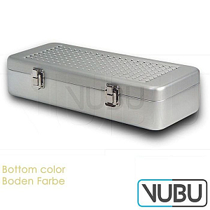 Container 300mm x 138mm x 65mm gold Lid perforated - perforated pan o filter. Internal dimensions 300mm x 138mm x 65mm
