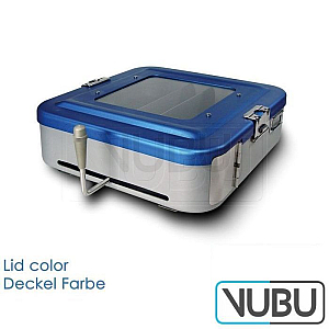 Bürstencontainer blau für 20 Bürsten Abmessungen außen 240mm x 275mm x 70mm