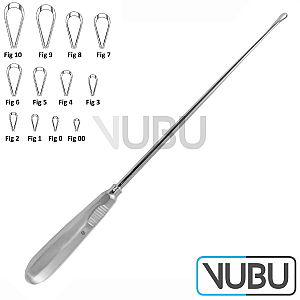RECAMIER Uterine Curette blunt and rigit Fig.10 20mm 31cm