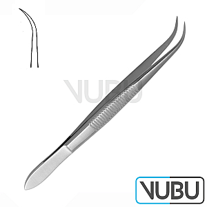 SPLINTER FORCEPS WIDTHOUT PIN SMOOTH CURVED 9,0CM