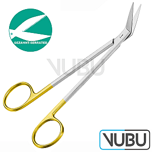 LOCKLIN SCISSORS FINE AND TOOTHED WIDTH TUNGSTEN CARBID INSERTS 16,5CM
