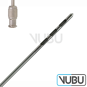 TRIPORT (FOURNIER) Liposuction Cannula, three openings in a linear style, Diameter Ø 3 mm, Working Length 8”/20 cm, Luer-Lock Conn