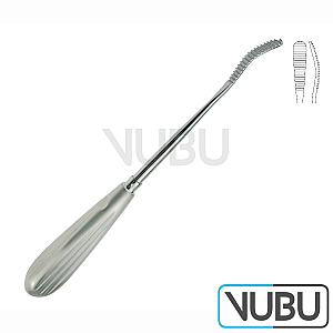 AUFRICHT-WIENER Nasal rasp, curved, drawing/downwards cutting, 21cm/ 8-1/4 9mm
